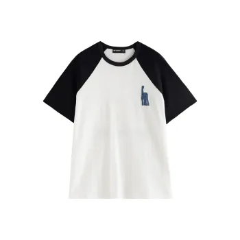 Initial Language T Shirt Women's Black White