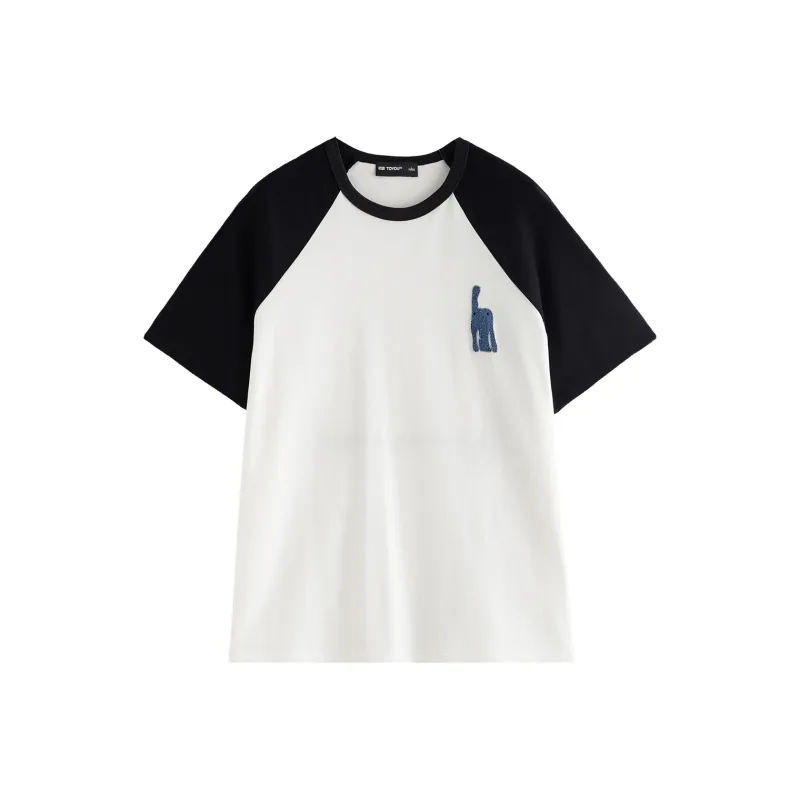 Initial Language T Shirt Women's Black White-0