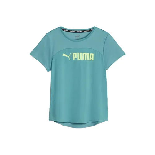 PUMA FIT T-Shirt Women's Dark Blue-Emerald Green