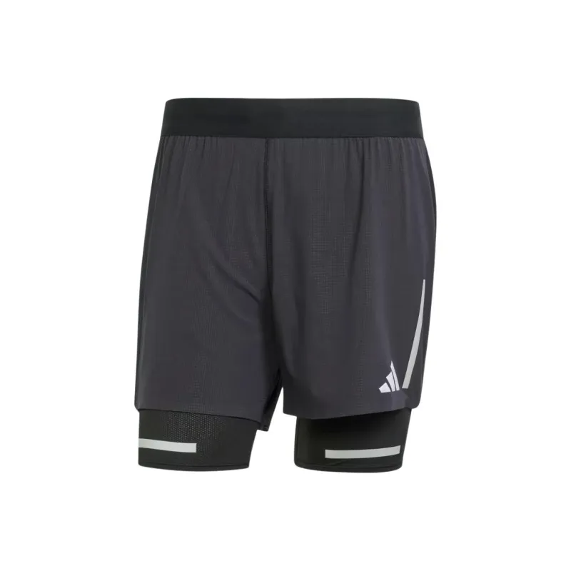 Adidas Free Shipping With AdiClub Ultimate Running Reflective 2 in 1 Shorts-0