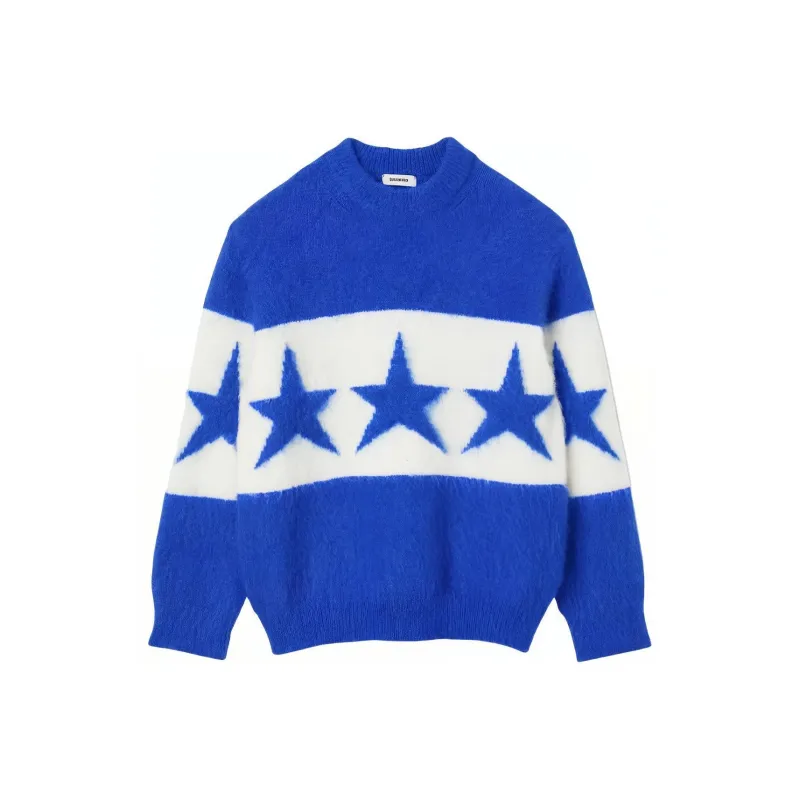 Sandro Stellar Crew-neck Intarsia-knit Jumper-0
