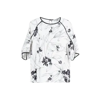 MISSSHINE Shirt Women's Black White