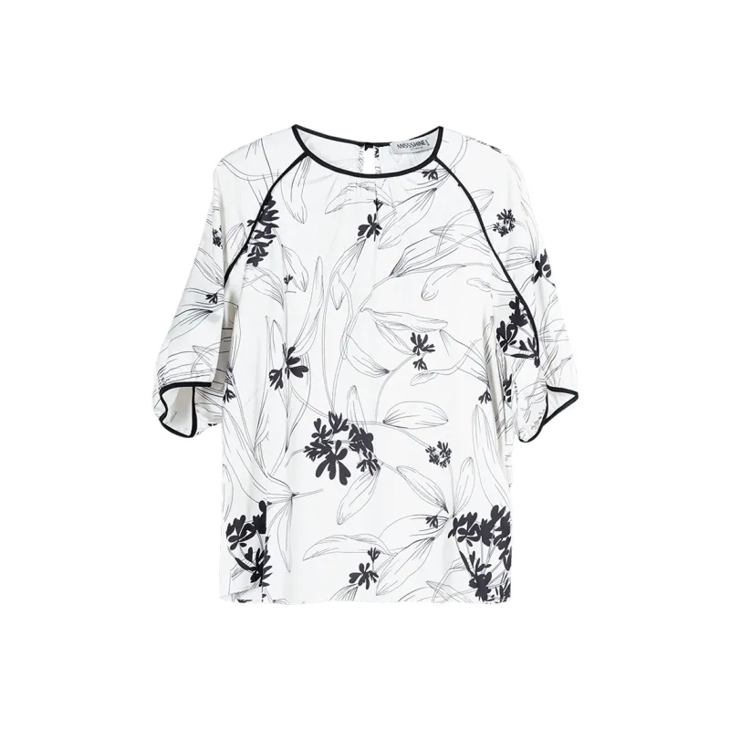 MISSSHINE Shirt Women's Black White-0