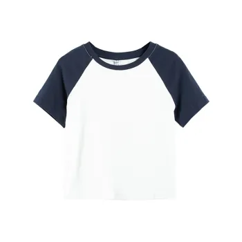 Merry City Raglan Sleeve T Shirt Women's Navy Blue