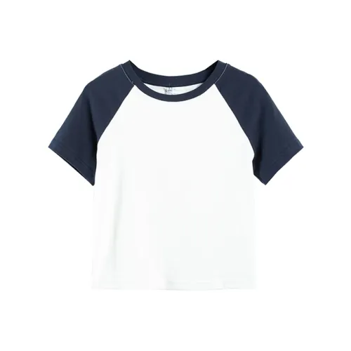 Merry City Raglan Sleeve T-Shirt Women's Navy Blue