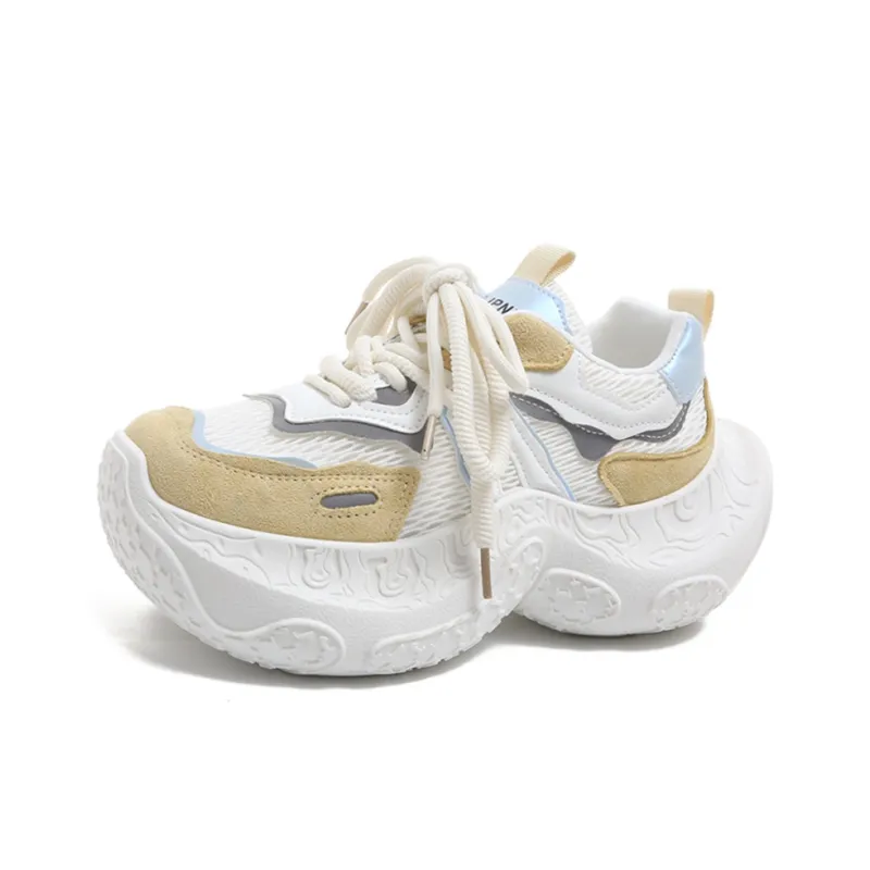 Daying Breathable Height Increase Low Top Chunky Sneakers Women's-5