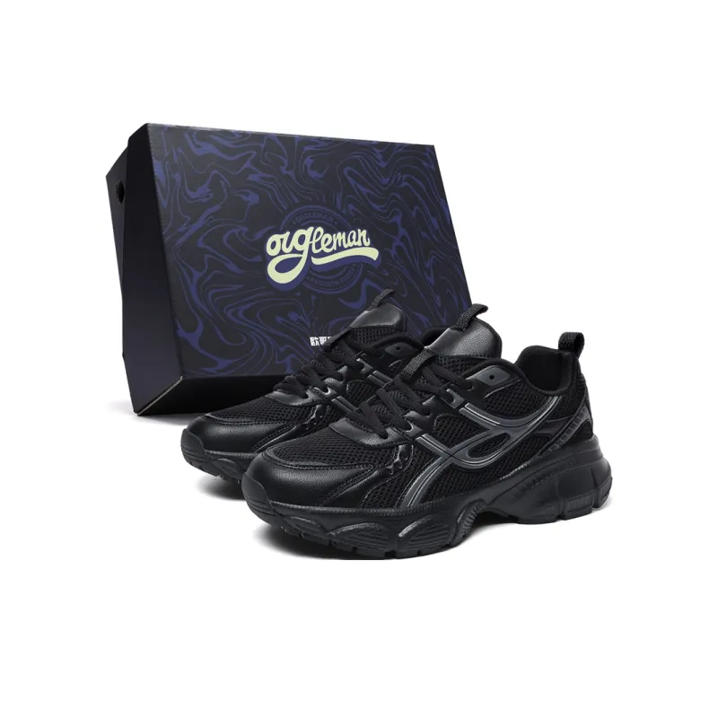 OUGLEMEN Cushioning, Slip Resistant, Abrasion Resistant Coverage Low Top Chunky Sneakers Unisex Box Included-6