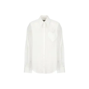 MOSCHINO Jeans Heart Patch Long Sleeved Shirt