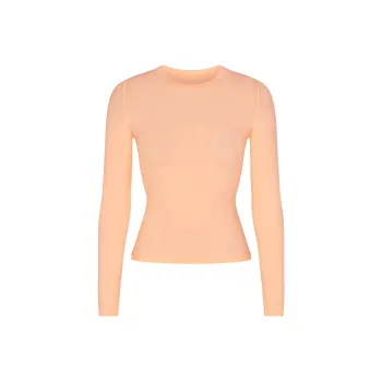 SKIMS FITS EVERYBODY LONG SLEEVE T-SHIRT T-Shirt Women's Faded Nectar