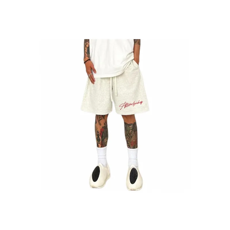 7 SEVFUN Shorts Unisex White Heather Gray-4