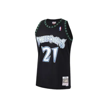 NBA Minnesota Timberwolves Kevin Garnett 1997 Hardwood Classics Basketball Jerseys Men's Black
