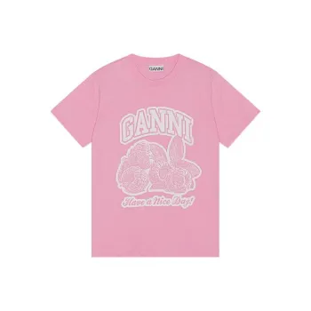 GANNI T-Shirts Women's Pink