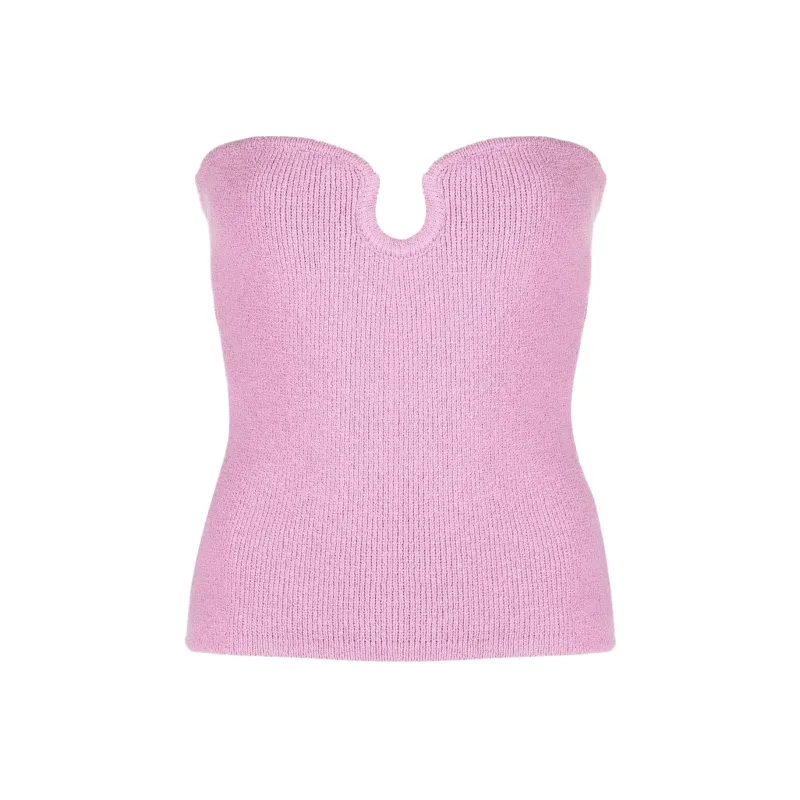 NANUSHKA Strapless Tops Women's Pink-0