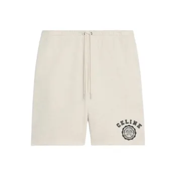 CELINE Blason Loose Shorts In Cotton Fleece