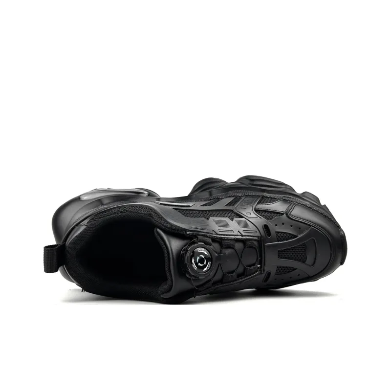 CHAOSHU Low Top Chunky Sneakers Unisex Black-3