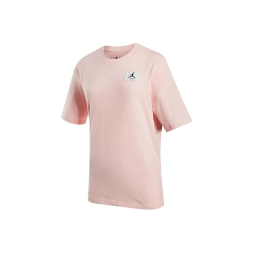 Jordan Drop Shoulder Sleeve T Shirt Women's Elegant Light Pink