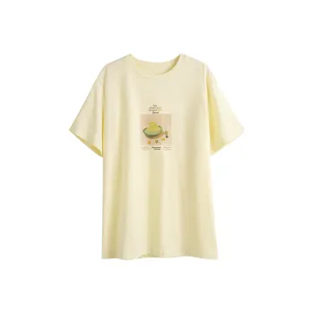 Olrain T Shirt Women's Beige Yellow