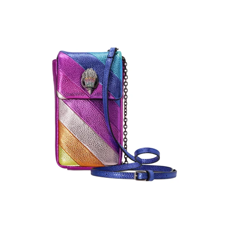 Kurt Geiger London Lambskin Shoulder Bag With Cell Phone Pouch Women's Pink & Multicolor-1
