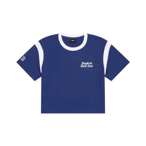 MLB Drop Shoulder Sleeve T Shirt Women's Blue