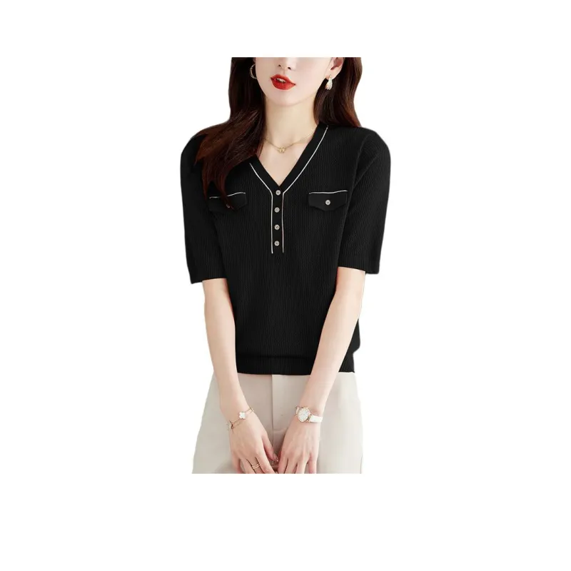 Korean Style Regular T Shirt Women's-7