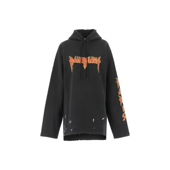Balenciaga Zip Up Hoodie 'Washed Black'