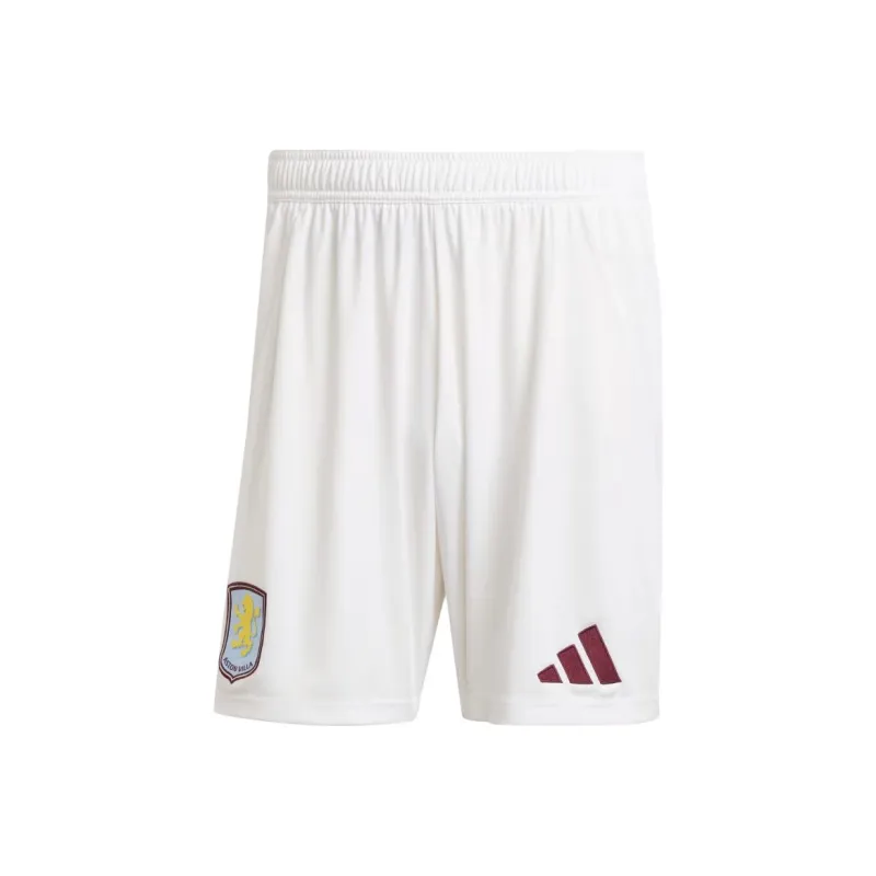 Adidas AEROREADY Aston Villa FC 24/25 Home Shorts Soccer Bottoms Men's White-0