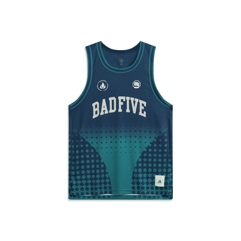 LiNing Badfive Basketball Jersey Men's Dark Navy Blue Dragonfly Green All Over Print-0
