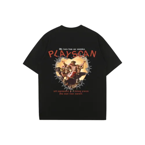 PLAY SCAN Drop Shoulder Sleeve T-Shirt Unisex