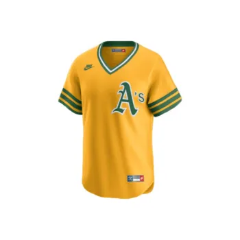 Nike x MLB Oakland Athletics Cooperstown Soccer Jerseys Men's Gold