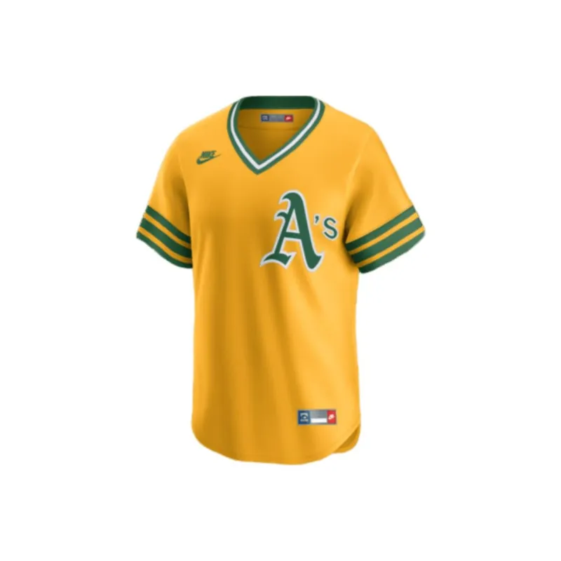 Nike x MLB Oakland Athletics Cooperstown Soccer Jerseys Men's Gold-0