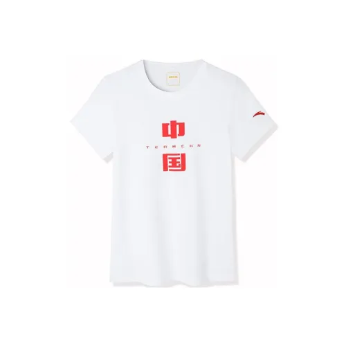 ANTA T Shirts Women's Snowflake White