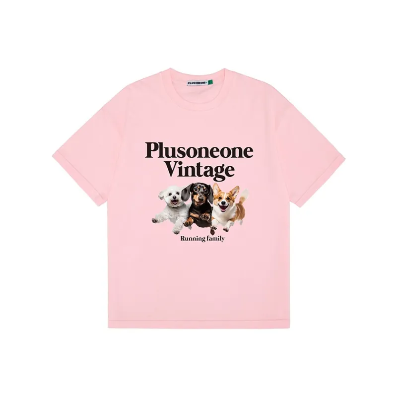PLUSONEONE+ Regular Short Sleeved T Shirts Unisex-44
