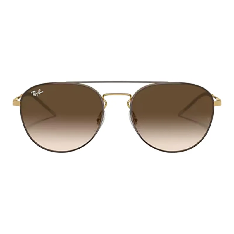 RayBan Metal Round Sunglasses Unisex Gold-1