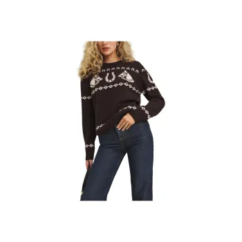 REFORMATION Alexandria Cashmere Horse Sweater Sweater Women's Brown