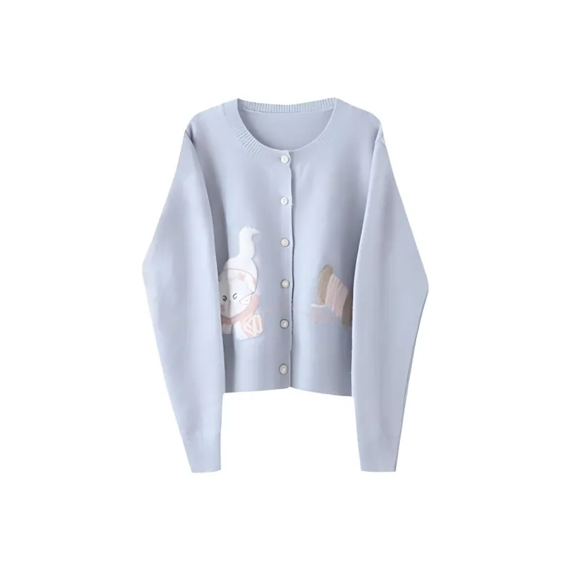 Alxnan Sweaters Women's Lake Blue-0