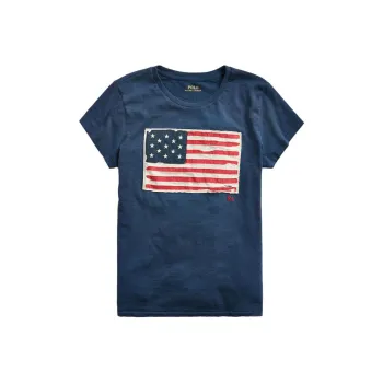 Polo Ralph Lauren Flag Printed Crewneck T Shirt