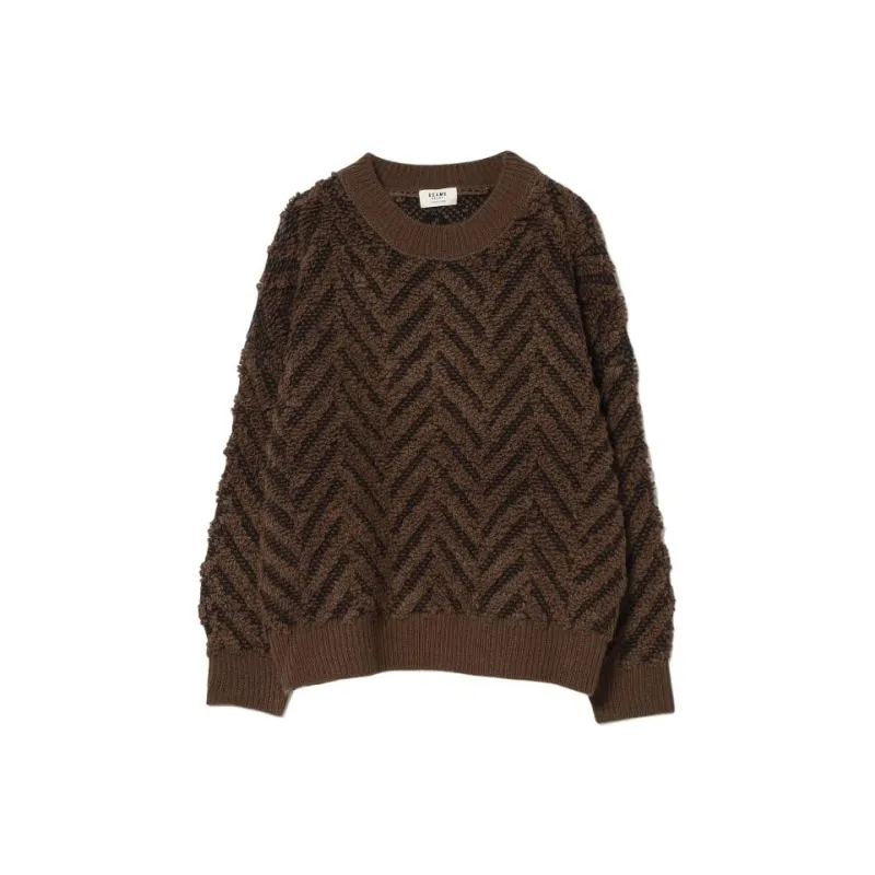 Beams HEART Sweater Women's Brown-0
