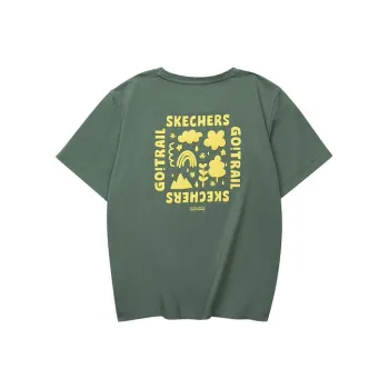 Skechers Drop Shoulder Sleeve T Shirt Women's Orchid Green