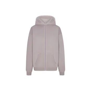SKIMS SS24 Summer Collection FRENCH TERRY OVERSIZED ZIP UP HOODIE Sweatshirt Women's OYSTER/Shell Color