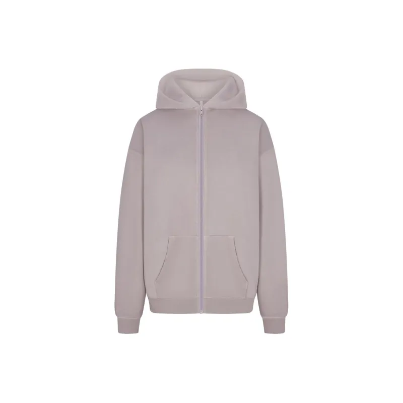 SKIMS SS24 Summer Collection FRENCH TERRY OVERSIZED ZIP UP HOODIE Sweatshirt Women's OYSTER/Shell Color-0