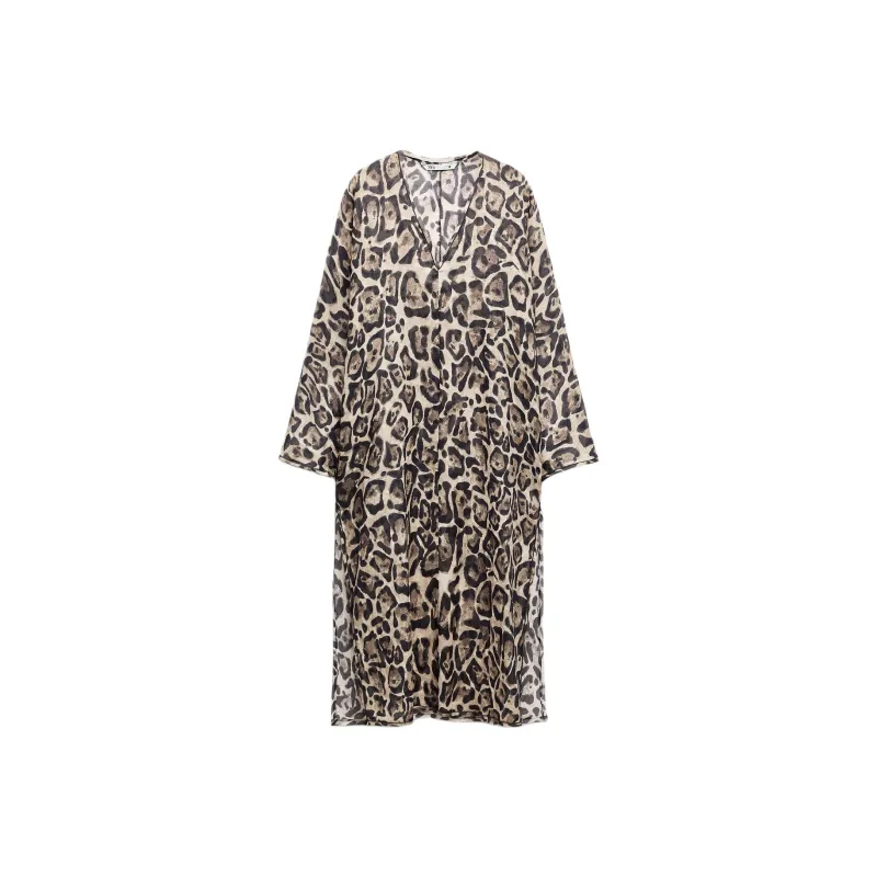 ZARA Shirt Women's Leopard Print-0