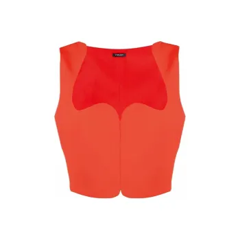 VERSACE Cady Crop Top 'Red'