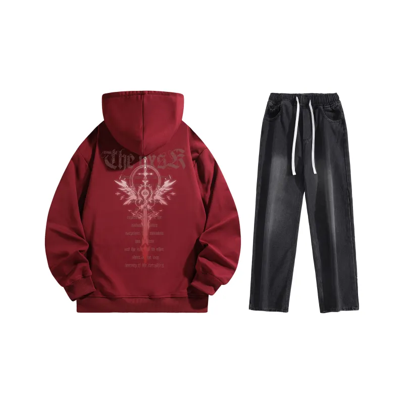 A.X.S.K Sweatshirt Sets Unisex-60