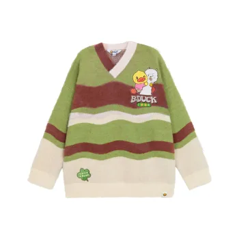 B.Duck Sweater Women's Green Brown