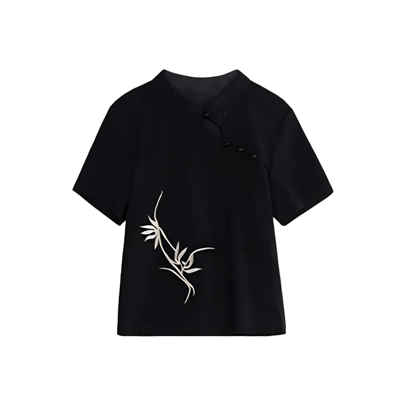 Alxnan Set in Sleeve T Shirt Women's Black-0