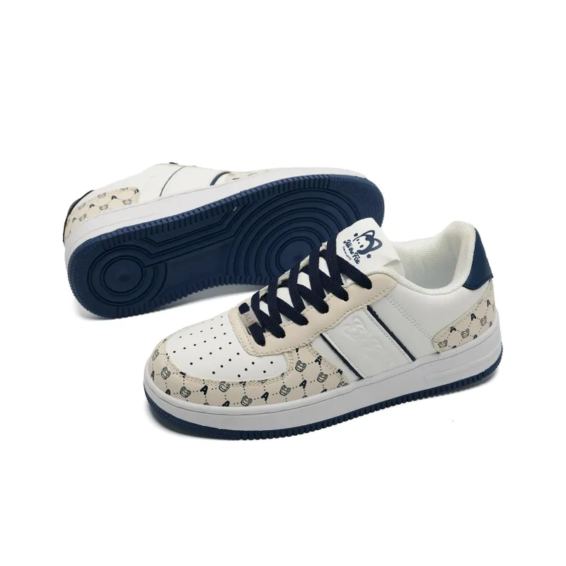 ALI THE FOX Skateboard Shoes Unisex Low Top Milk Tea Powder/Iceberg Blue-51