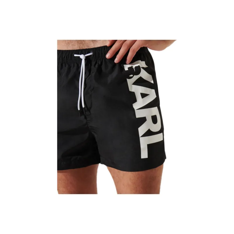 KARL LAGERFELD / Karl Lagerfeld Jeans Logo Swim Shorts-5