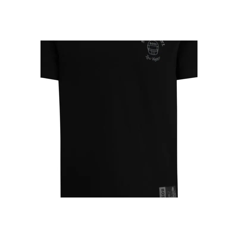 HUGO BOSS Cotton Polo Shirt With Metallic Print Polo Shirt Men's Black-7