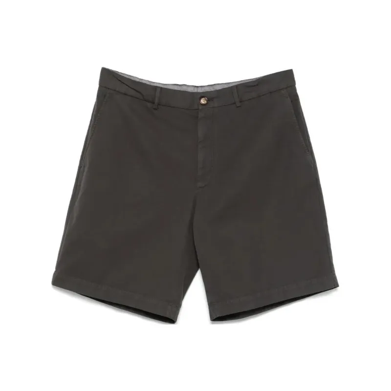Brunello Cucinelli Garment Dyed Gabardine Bermuda Shorts-0