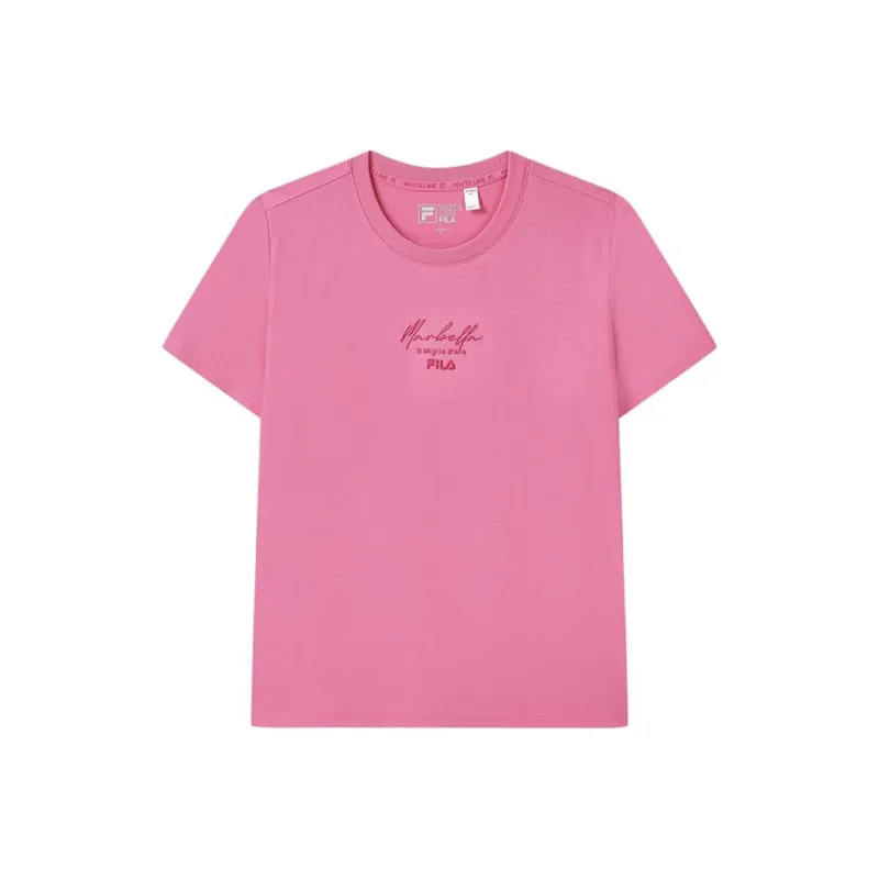 FILA Set in Sleeve T Shirt Women's Orchid Red-0